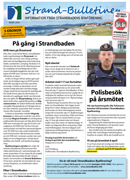 Strand-Bulletinen 1-2016